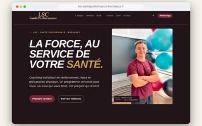 Site coach sportif à Bordeaux : la réalisation LSC Santé Performance